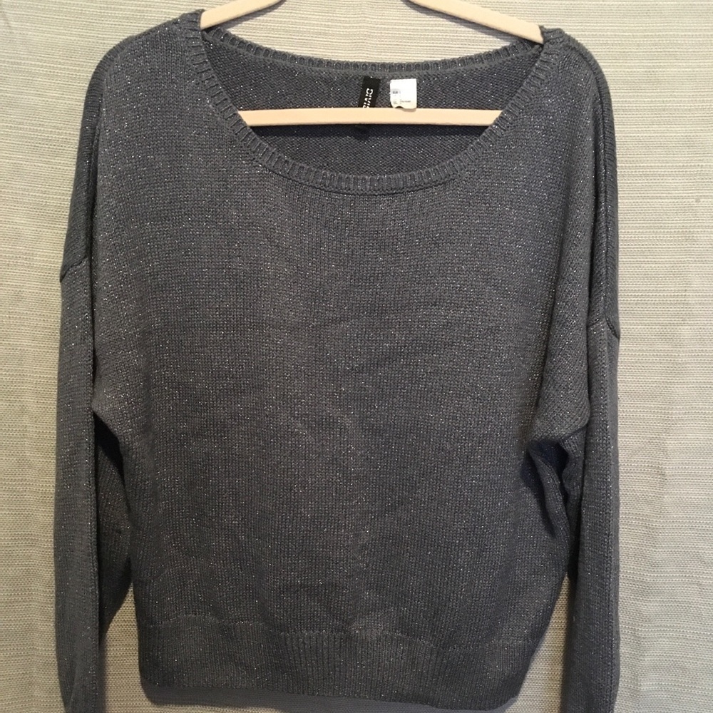Divided by H&M Metallic blue/gray sweater